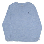 POLO RALPH LAUREN Mens Blue Long Sleeve Crew Neck Cotton T-Shirt L