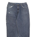 FIEND Mens Regular Fit Blue Denim Jeans W36 L31 Distressed Workwear Style