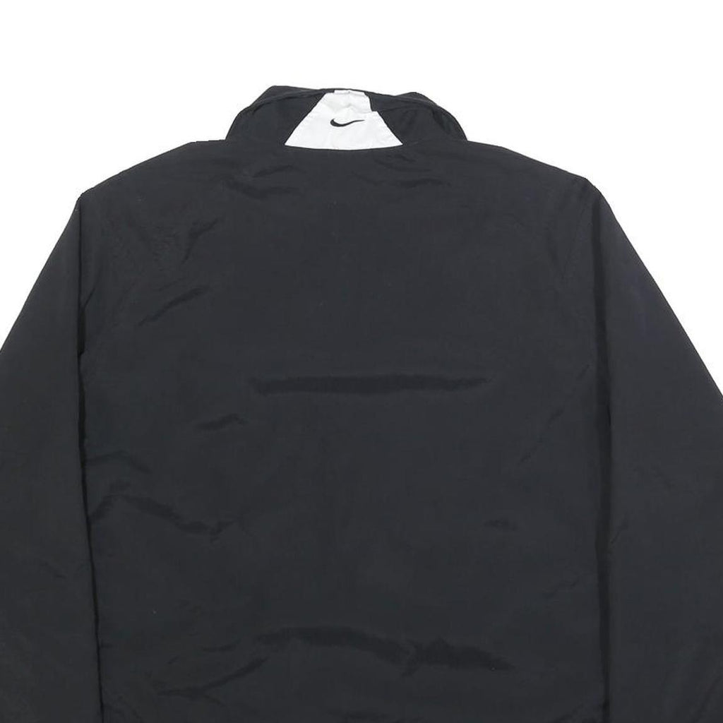 NIKE Womens Black & White Sports Zip Up Polyester Jacket L Lightweight