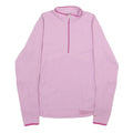 NIKE Womens Pink 1/4 Zip Sweatshirt M Long Sleeve Activewear
