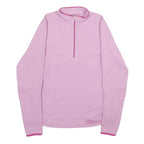 NIKE Womens Pink 1/4 Zip Sweatshirt M Long Sleeve Activewear