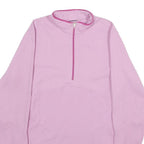 NIKE Womens Pink 1/4 Zip Sweatshirt M Long Sleeve Activewear