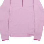 NIKE Womens Pink 1/4 Zip Sweatshirt M Long Sleeve Activewear