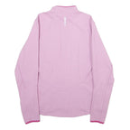 NIKE Womens Pink 1/4 Zip Sweatshirt M Long Sleeve Activewear