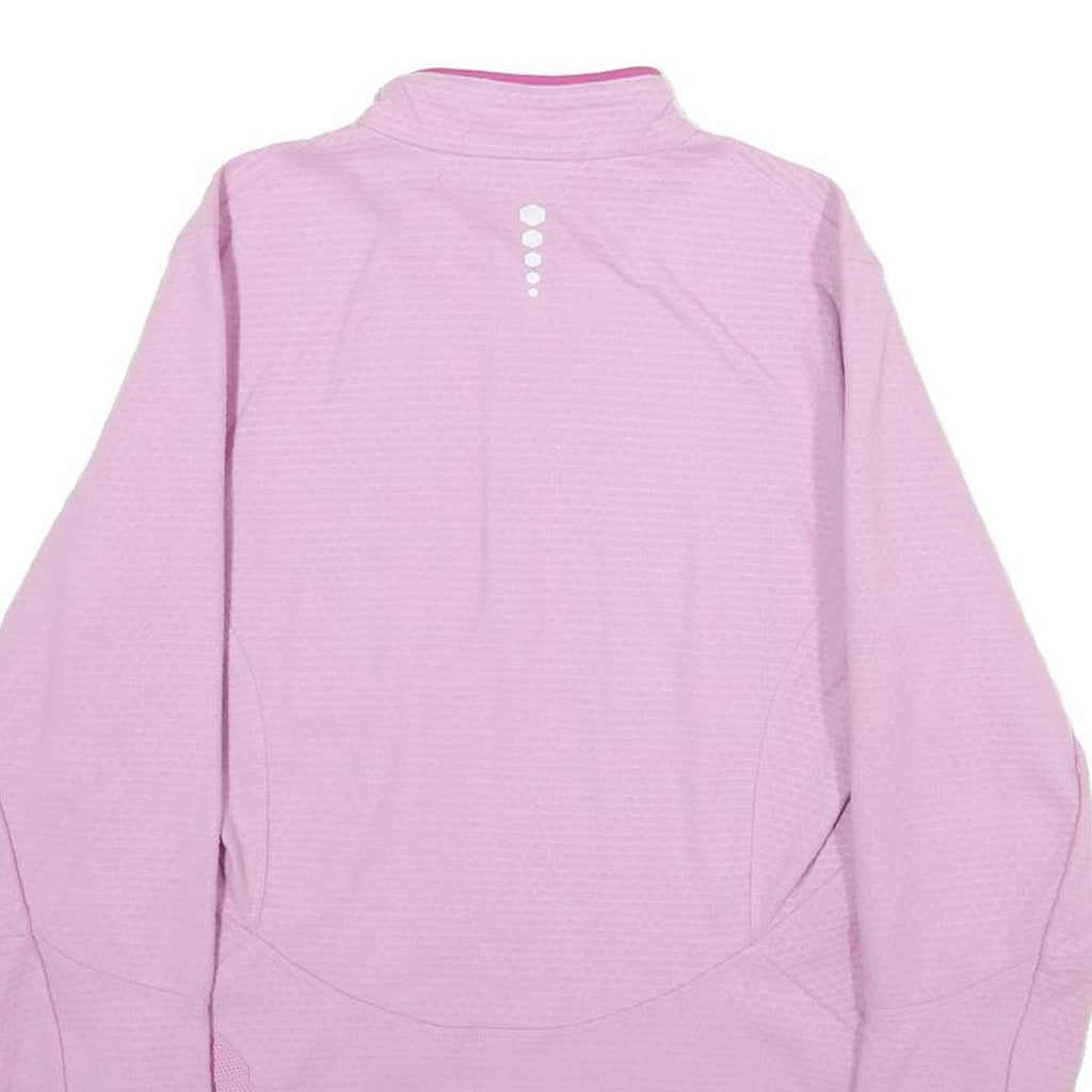 NIKE Womens Pink 1/4 Zip Sweatshirt M Long Sleeve Activewear