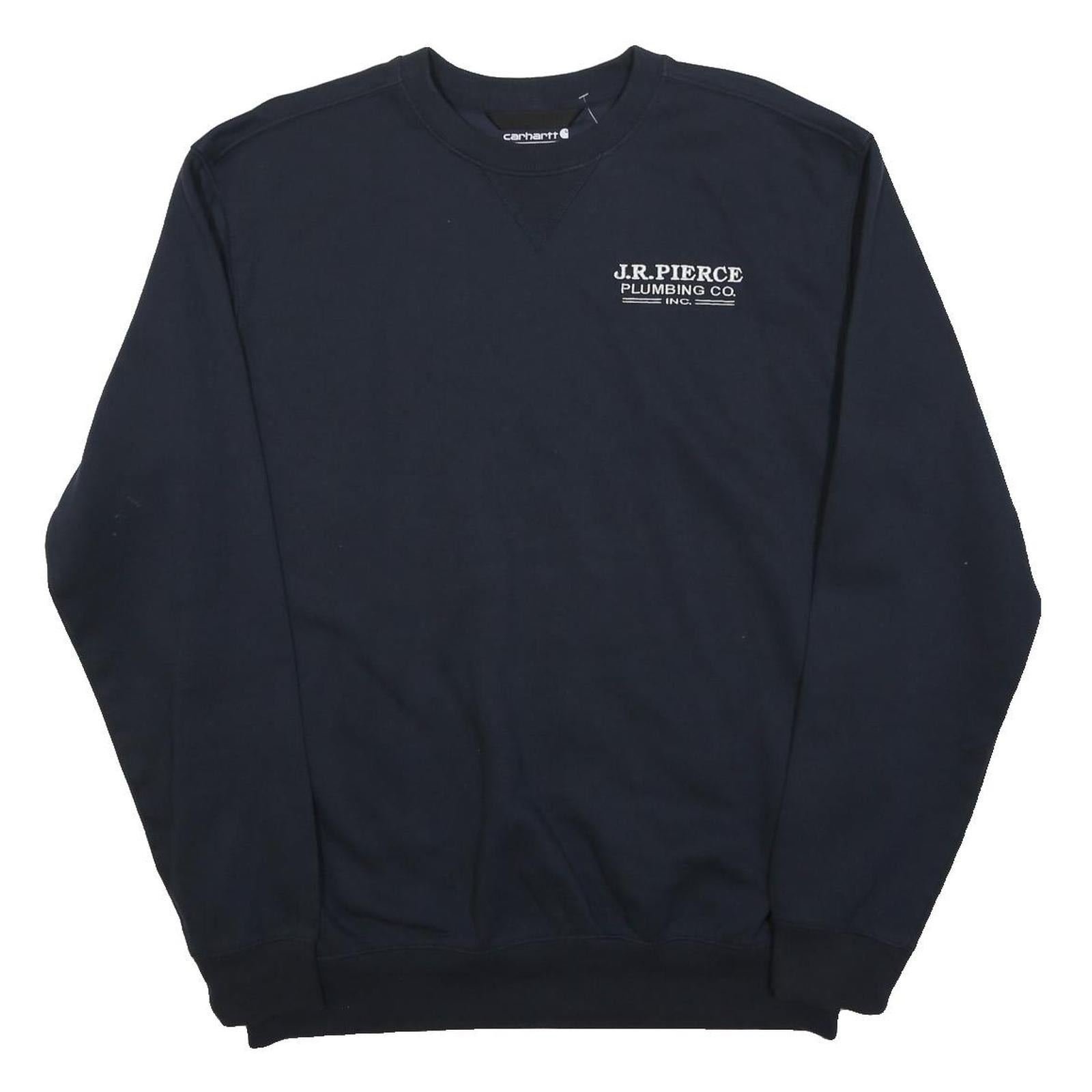 CARHARTT Mens Navy Blue Crew Neck M Cotton Blend Pullover Sweatshirt