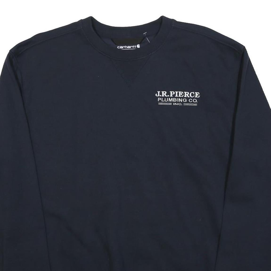 CARHARTT Mens Navy Blue Crew Neck M Cotton Blend Pullover Sweatshirt