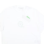 STELLA MCCARTNEY Womens White Organic Cotton Blend Graphic T-Shirt XS Short