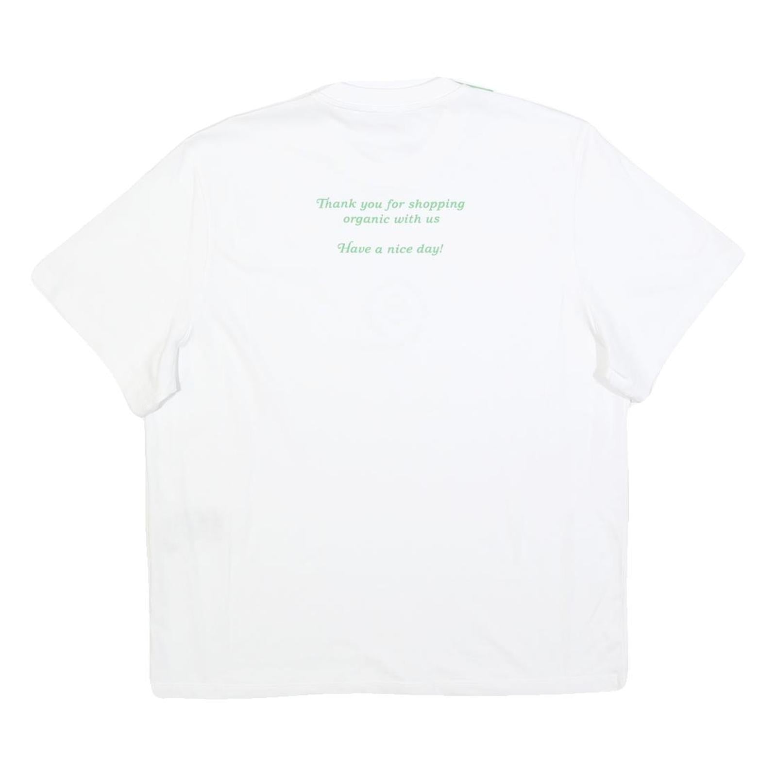 STELLA MCCARTNEY Womens White Organic Cotton Blend Graphic T-Shirt XS Short