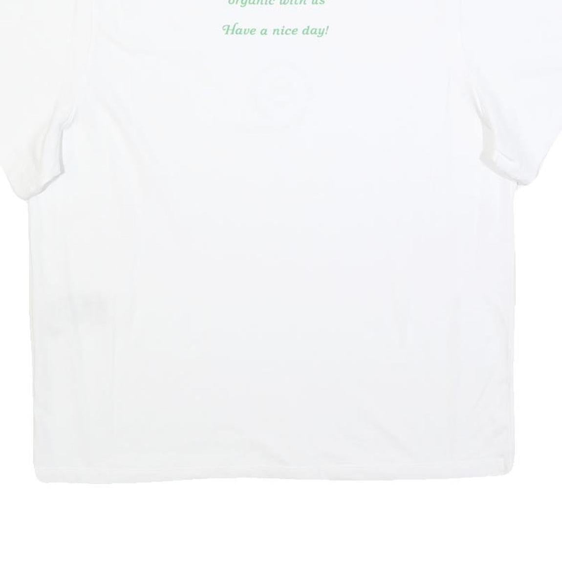 STELLA MCCARTNEY Womens White Organic Cotton Blend Graphic T-Shirt XS Short