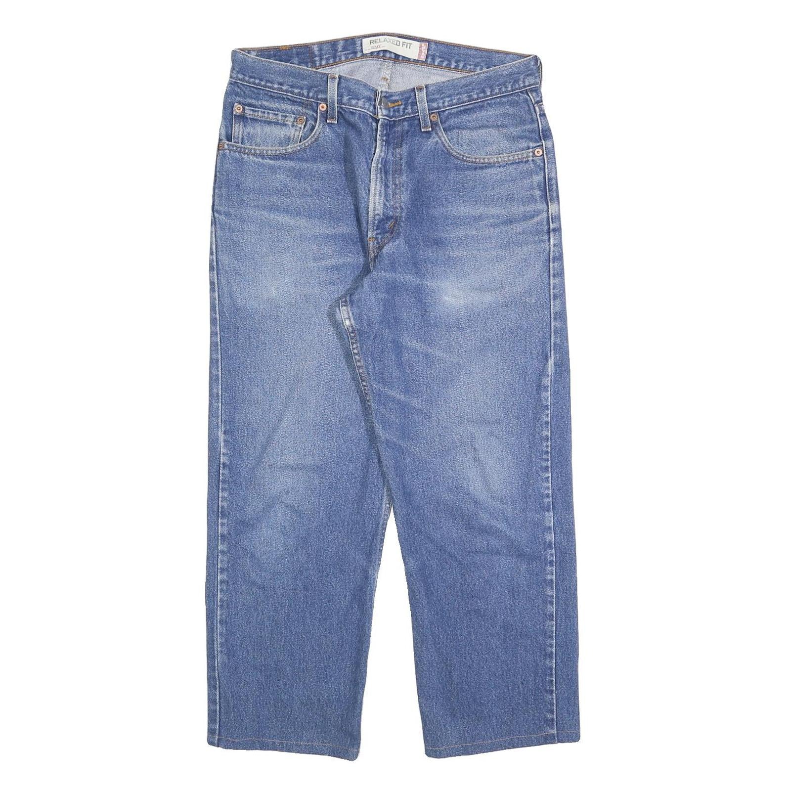LEVI'S 550 Straight Mens Jeans Blue Relaxed Straight Denim Medium W32 L26