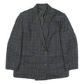 Womens Grey Plain Button Jacket M Polyester Blend Classic Blazer M