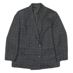 Womens Grey Plain Button Jacket M Polyester Blend Classic Blazer M