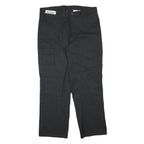DICKIES Mens Cotton Blend Black Regular Fit Straight Leg Trousers W34 L29
