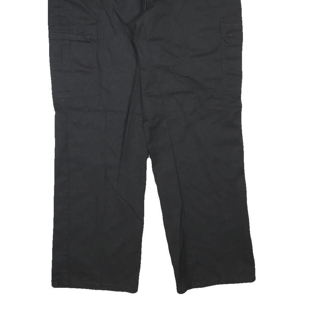 DICKIES Mens Cotton Blend Black Regular Fit Straight Leg Trousers W34 L29