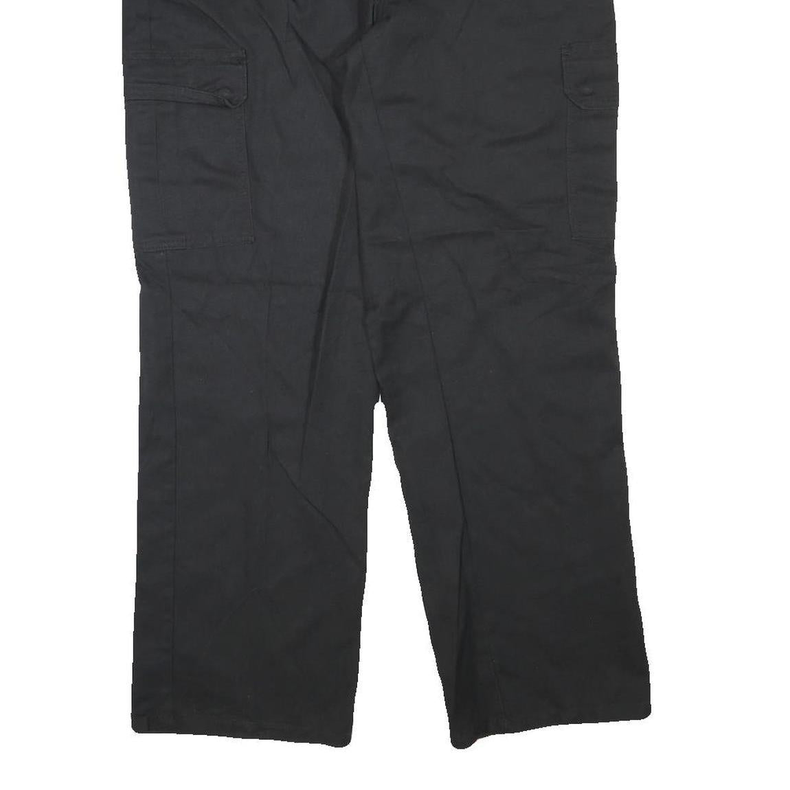 DICKIES Mens Cotton Blend Black Regular Fit Straight Leg Trousers W34 L29