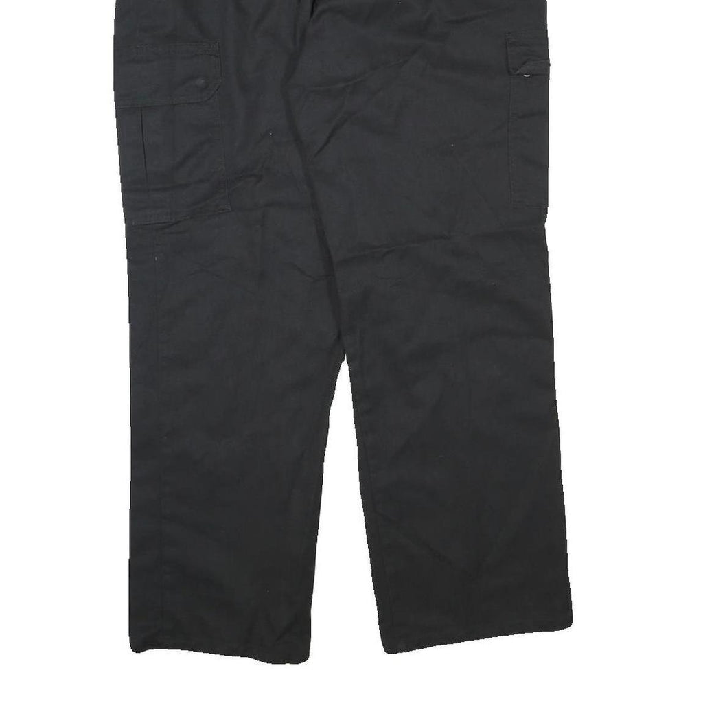 DICKIES Mens Cotton Blend Black Regular Fit Straight Leg Trousers W34 L29