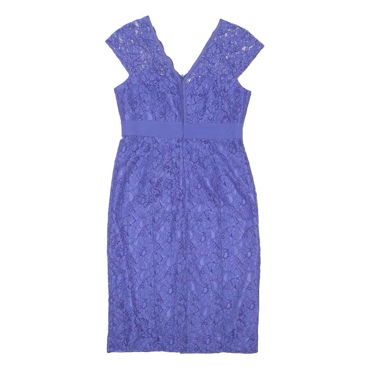 MONSOON Womens Purple Lace Fit & Flare Woven Midi Dress UK 14 Embellished Waist