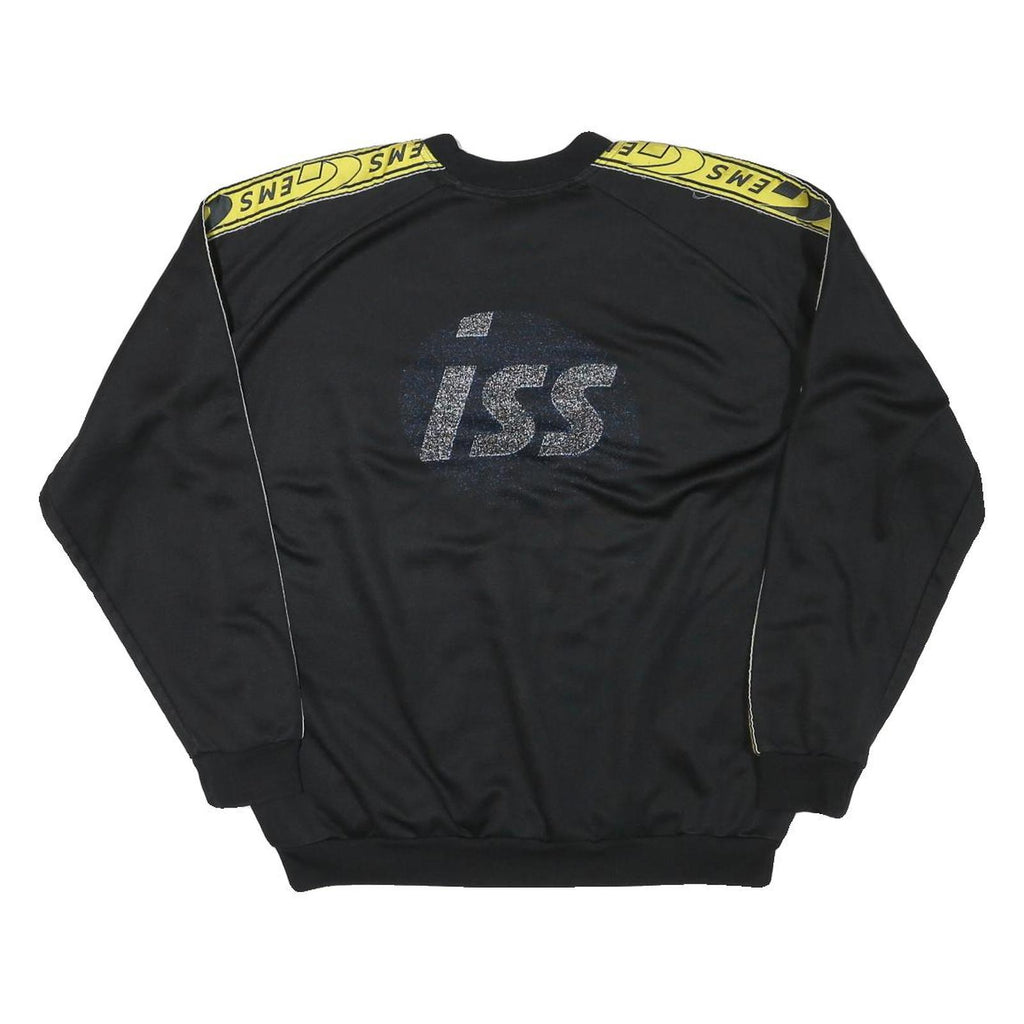 GEMS Mens Black & Yellow Logo Crew Neck XL Sports Style Sweatshirt