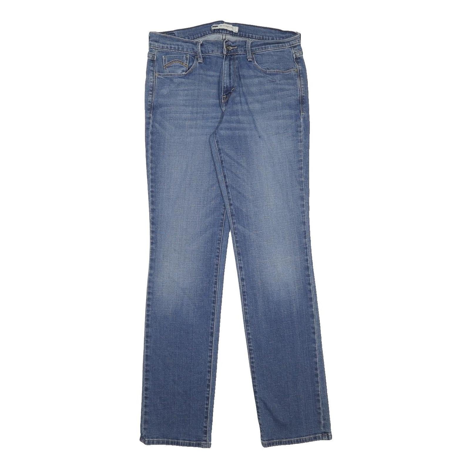 LEVI'S 505 Womens Jeans Blue Regular Straight Denim Medium W29 L34 Comfortable
