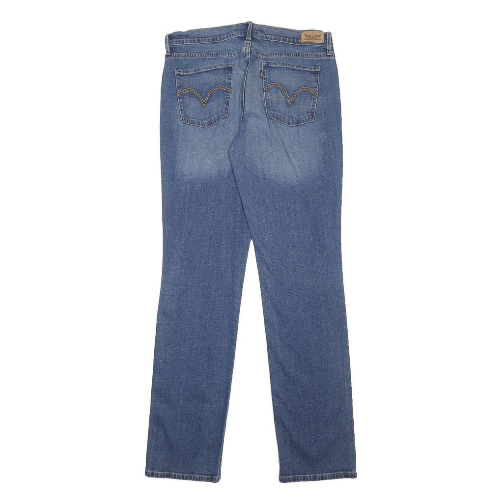LEVI'S 505 Womens Jeans Blue Regular Straight Denim Medium W29 L34 Comfortable