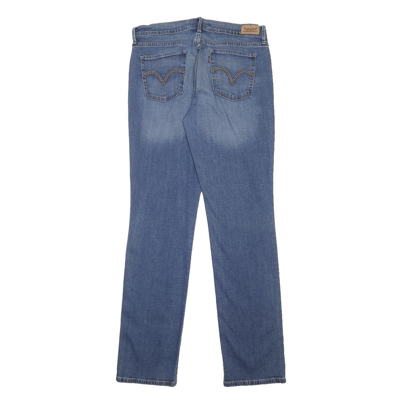 LEVI'S 505 Womens Jeans Blue Regular Straight Denim Medium W29 L34 Comfortable