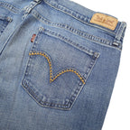 LEVI'S 505 Womens Jeans Blue Regular Straight Denim Medium W29 L34 Comfortable