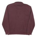 NAUTICA Mens Maroon & Light Grey Plain Pullover Jumper Crew Neck Cotton Blend L