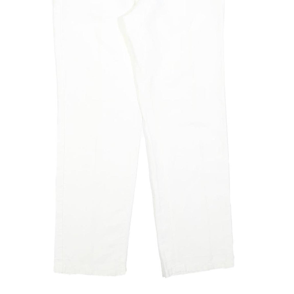 ARMANI COLLEZIONI Womens Regular White Cotton Blend Denim W32 L29 Classic Zip