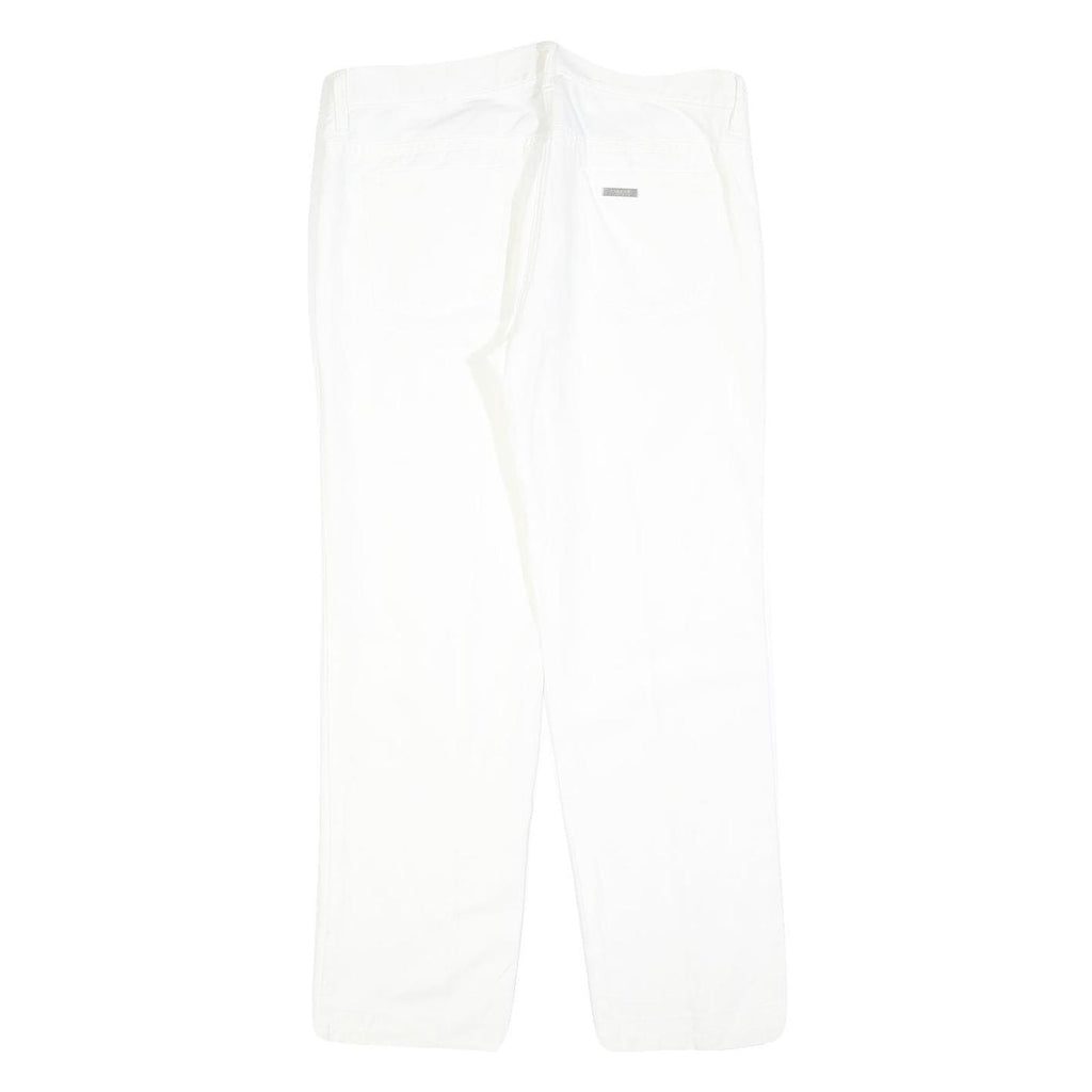 ARMANI COLLEZIONI Womens Regular White Cotton Blend Denim W32 L29 Classic Zip
