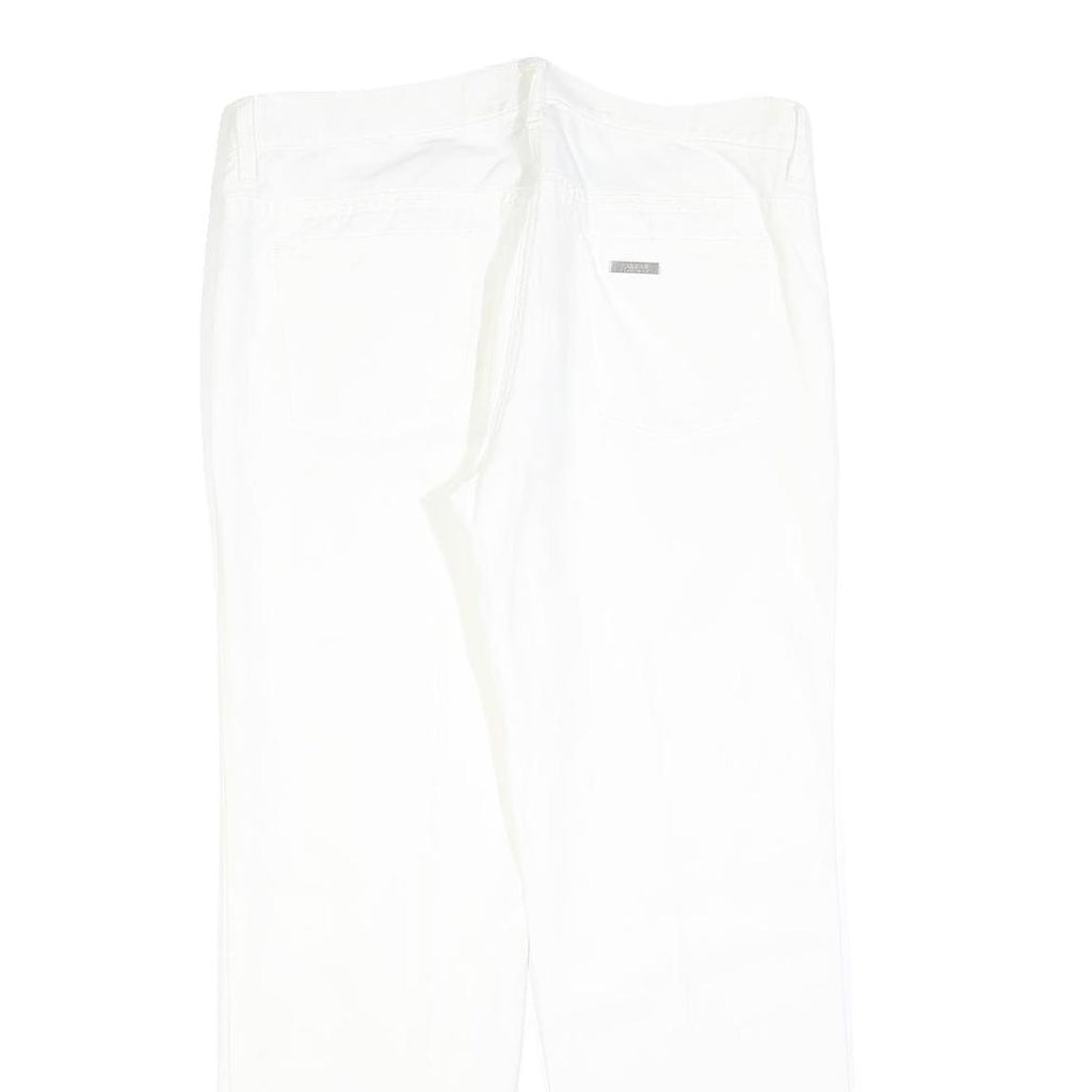 ARMANI COLLEZIONI Womens Regular White Cotton Blend Denim W32 L29 Classic Zip
