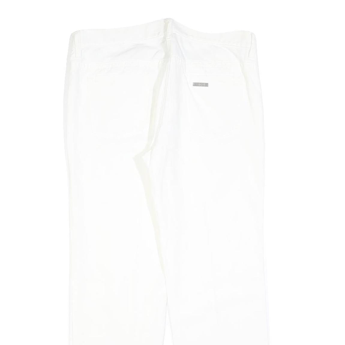 ARMANI COLLEZIONI Womens Regular White Cotton Blend Denim W32 L29 Classic Zip