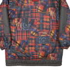 RODEO Mens Red Grey Patchwork Polyester Blend Zip Jacket L Casual Outerwear