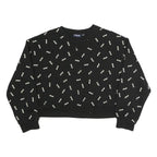 FILA Womens Black Sweatshirt Crew Neck 2XL Cotton Blend Logo Print Pullover