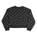 FILA Womens Black Sweatshirt Crew Neck 2XL Cotton Blend Logo Print Pullover