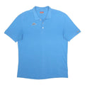 KAPPA Mens Blue Short Sleeve Plain XL Cotton Polo Shirt Logo Casual Sports