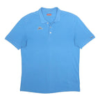 KAPPA Mens Blue Short Sleeve Plain XL Cotton Polo Shirt Logo Casual Sports