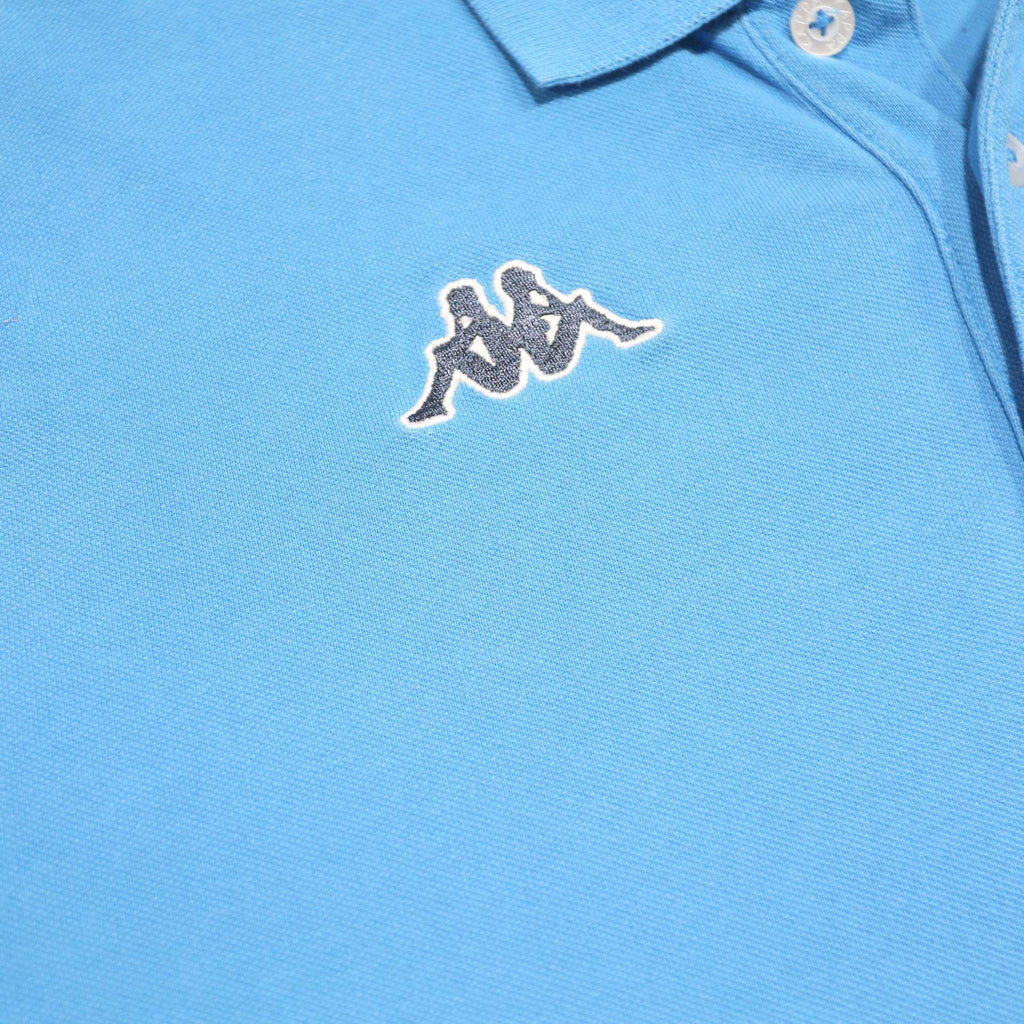KAPPA Mens Blue Short Sleeve Plain XL Cotton Polo Shirt Logo Casual Sports