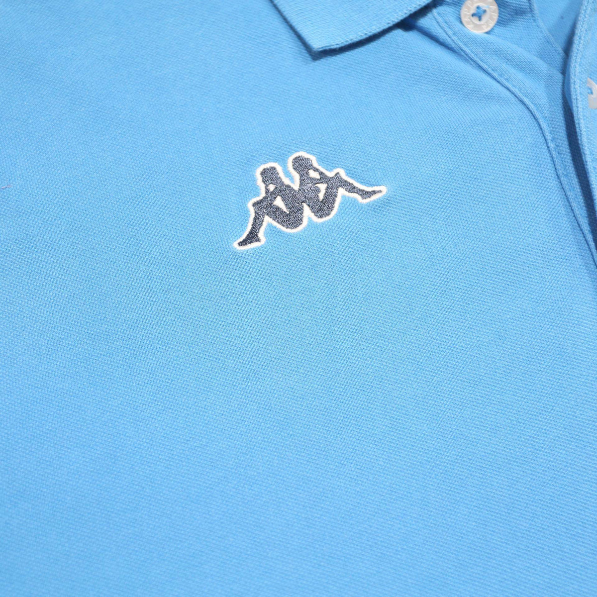 KAPPA Mens Blue Short Sleeve Plain XL Cotton Polo Shirt Logo Casual Sports