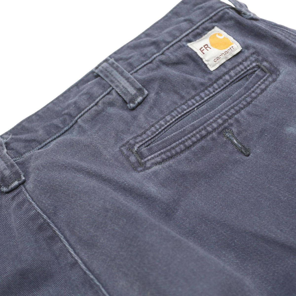 CARHARTT Mens Cotton Blue Relaxed Straight Trousers W36 L32 Workwear Casual Zip