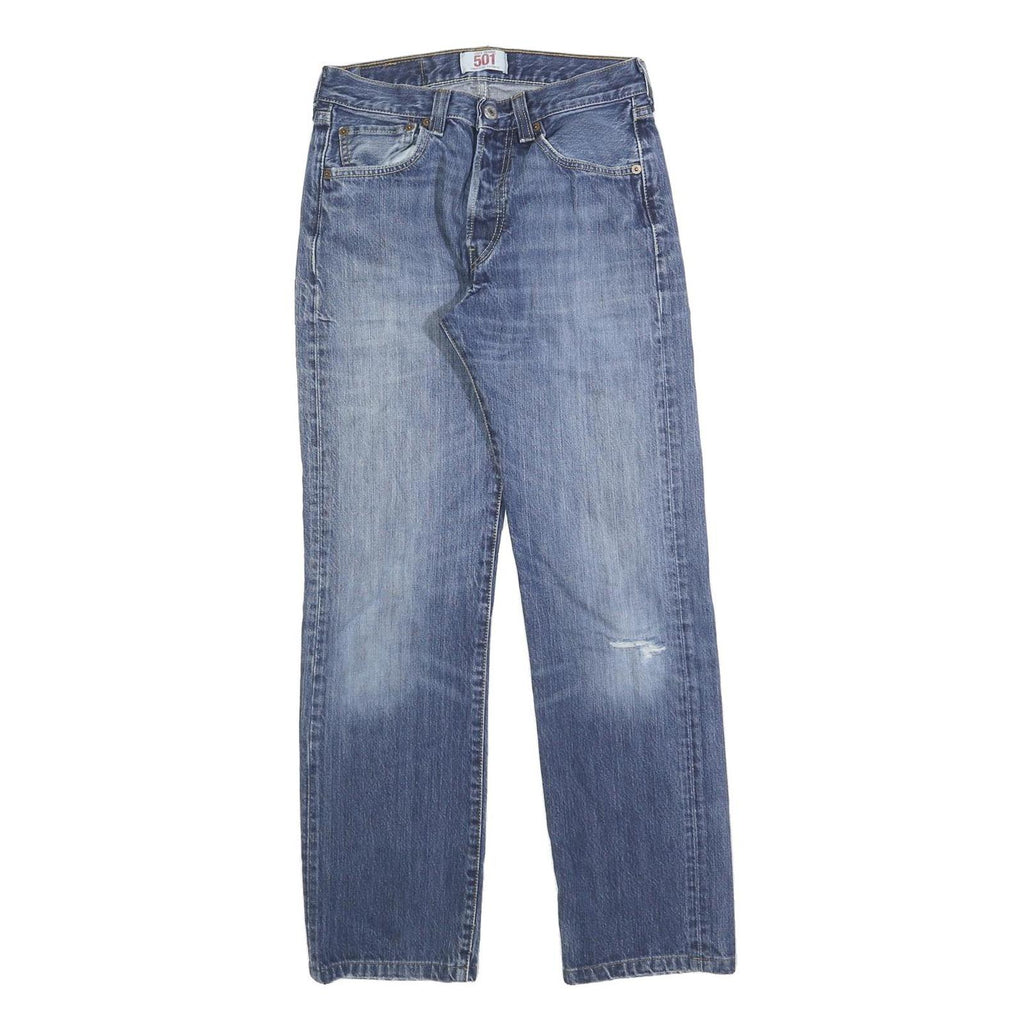LEVI'S 501 Mens Jeans Blue Regular Straight Denim Medium W28 L28 Classic Button