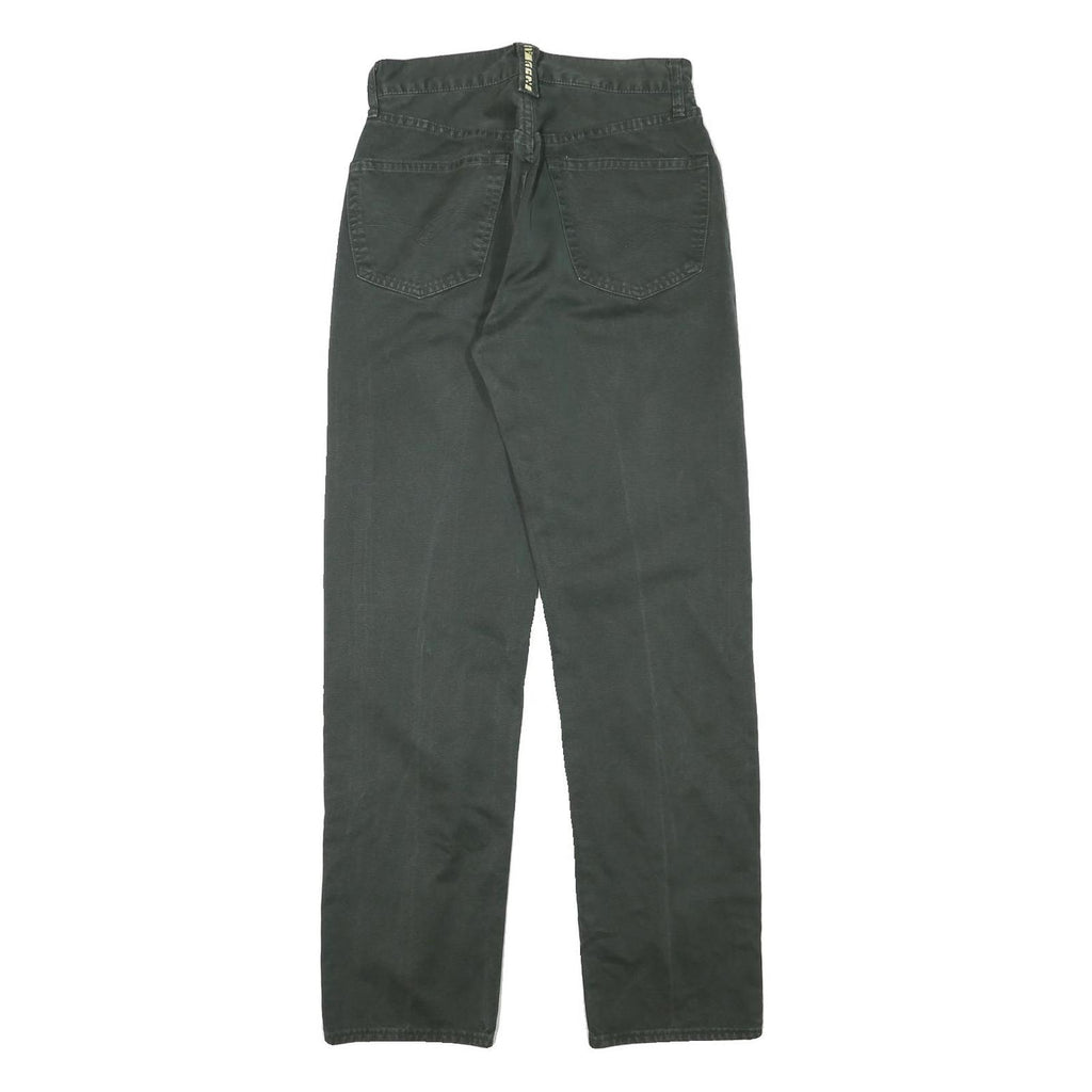 REPLAY Mens Regular Fit Black Cotton Blend Zip Trousers W27 L30 Classic Straight