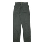 REPLAY Mens Regular Fit Black Cotton Blend Zip Trousers W27 L30 Classic Straight