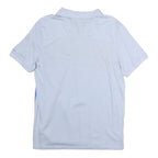 CALVIN KLEIN Mens Blue & Grey Short Sleeve Striped Polo Shirt M Cotton Casual