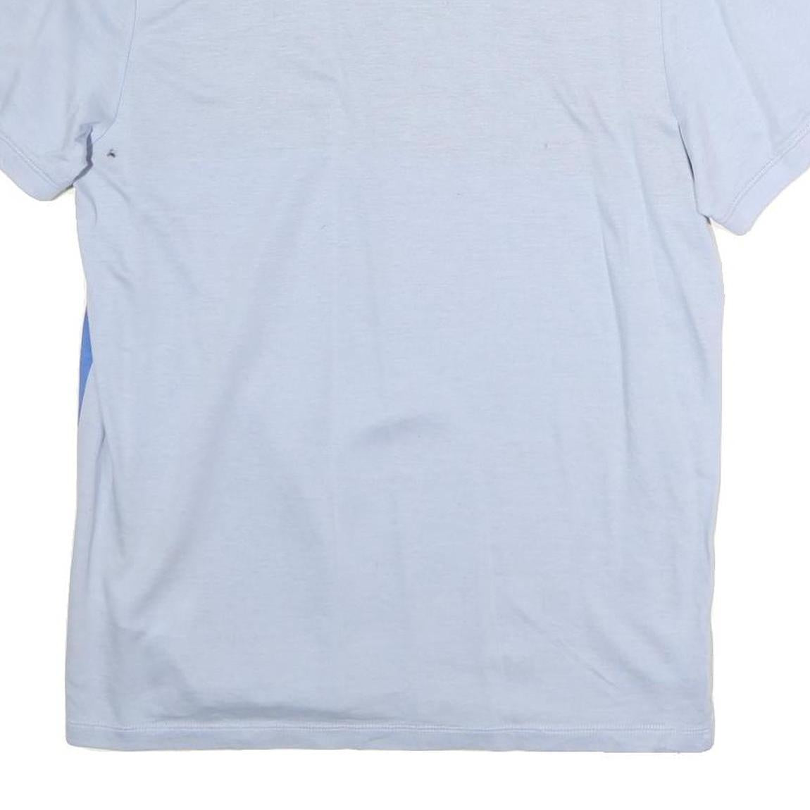 CALVIN KLEIN Mens Blue & Grey Short Sleeve Striped Polo Shirt M Cotton Casual