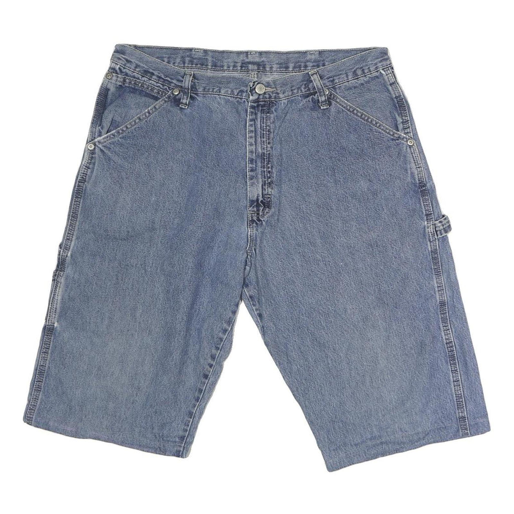 WRANGLER Mens Denim Blue Casual Shorts L W36 Cotton Relaxed Fit Pocketed
