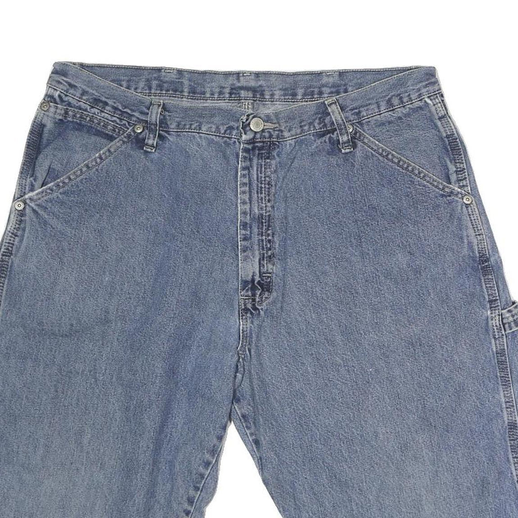 WRANGLER Mens Denim Blue Casual Shorts L W36 Cotton Relaxed Fit Pocketed