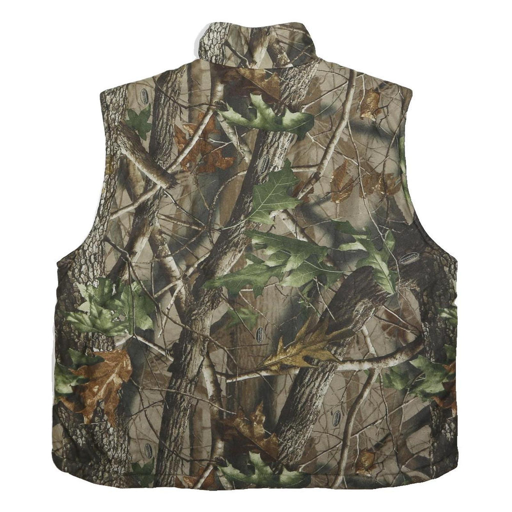 REMINGTON Mens Green & Brown Camouflage Reversible Jacket XL Cotton Blend Zip