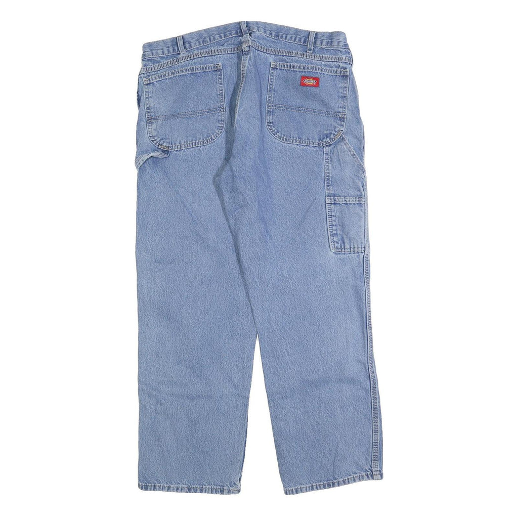 DICKIES Mens Jeans Blue Regular Straight Denim Medium W36 L30 Workwear