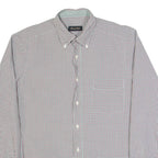 MASSIMO DUTTI Mens Shirt Red Check Long Sleeve L